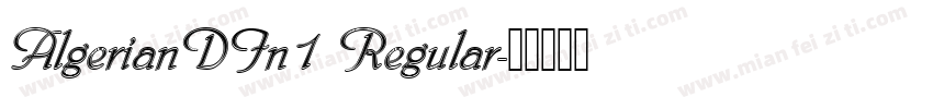 AlgerianDIn1 Regular字体转换